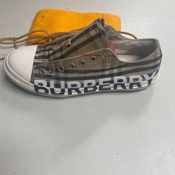 BURBERRY Unisex Vintage Check Canvas Design Shoes Size EU 43 M 10-10.5 W 11-11.5 - Picture 10 of 12